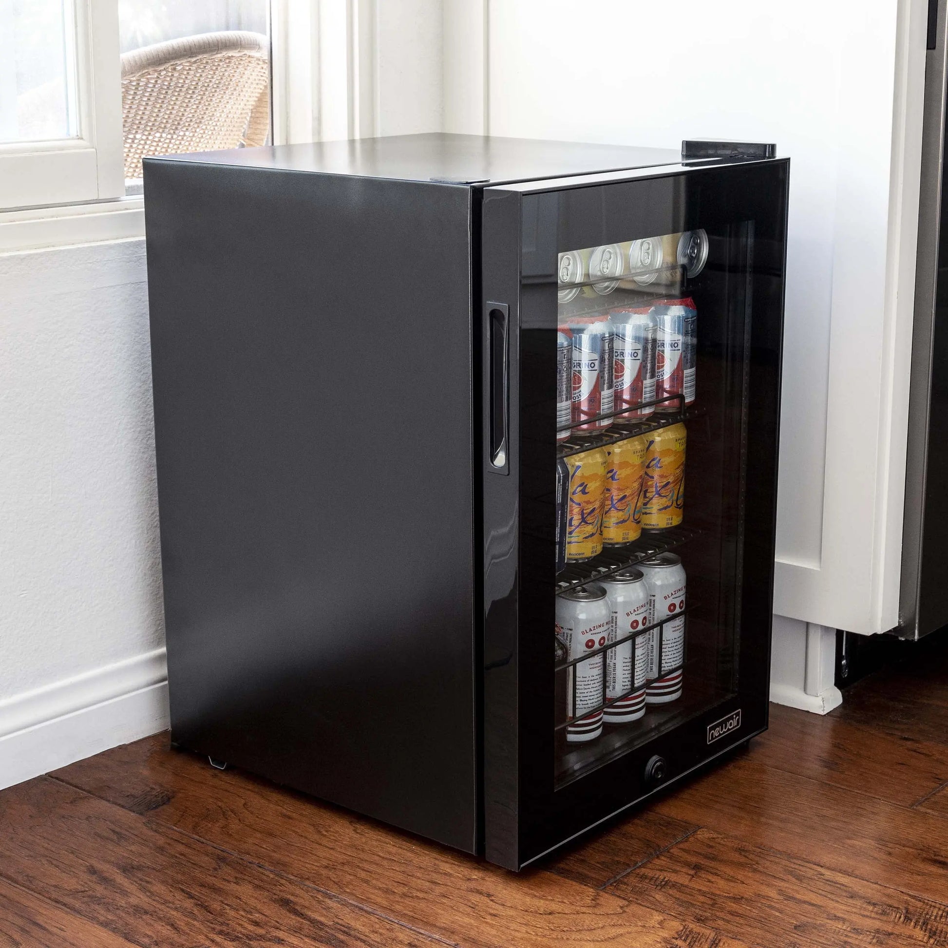 Newair 90 Can Beverage Refrigerator Cooler, Freestanding Small Mini Fridge in Black for Home, Office or Bar | Fridge.com