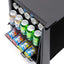 Newair 90 Can Freestanding Beverage Fridge in Onyx Black, Compact with Adjustable Shelves and Lock | Fridge.com