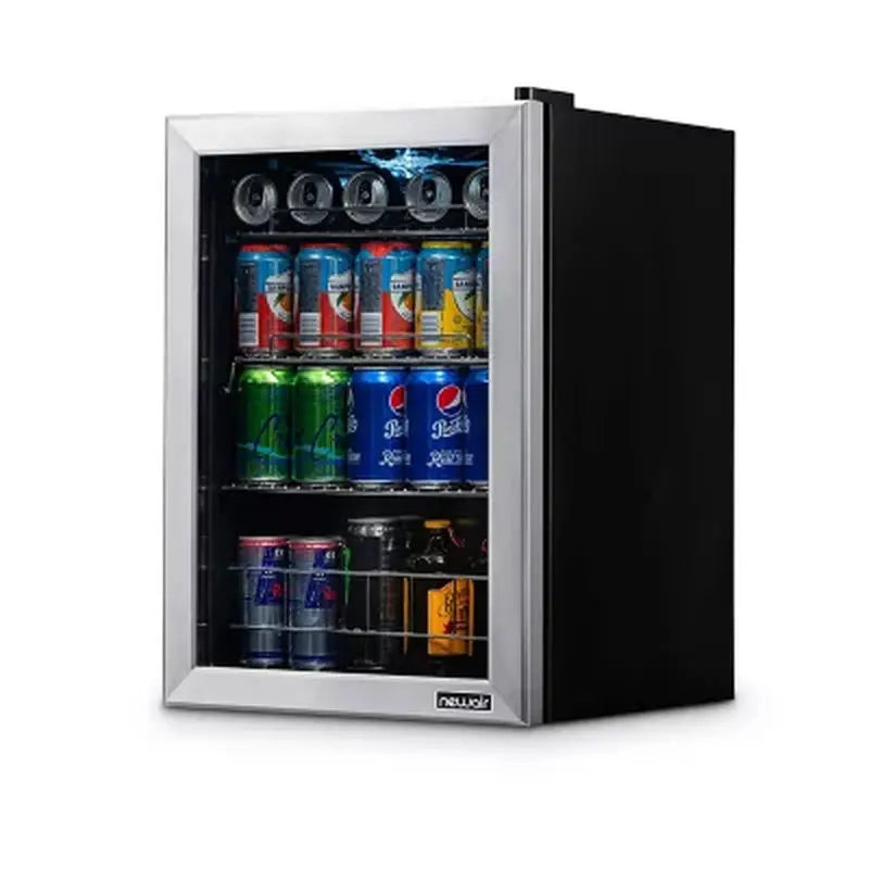 Newair 90-Can Stainless Steel Beverage Cooler | Fridge.com