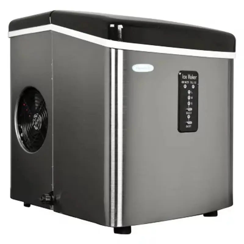 Newair AI-100 28LBS Portable Ice Maker, Stainless Steel | Fridge.com