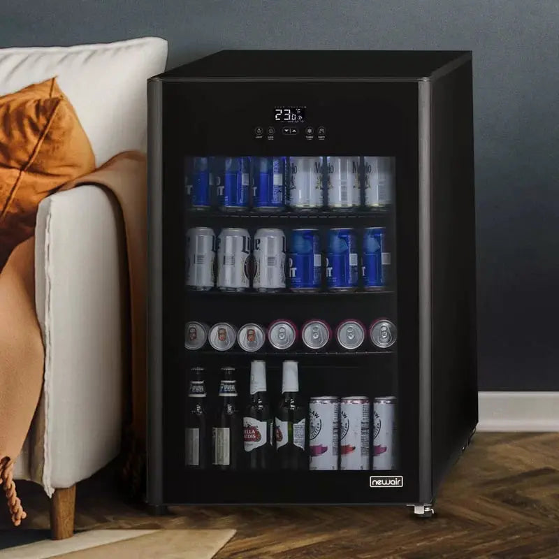 Newair Beer Froster 125 Can Freestanding Beverage Fridge in Black | Fridge.com