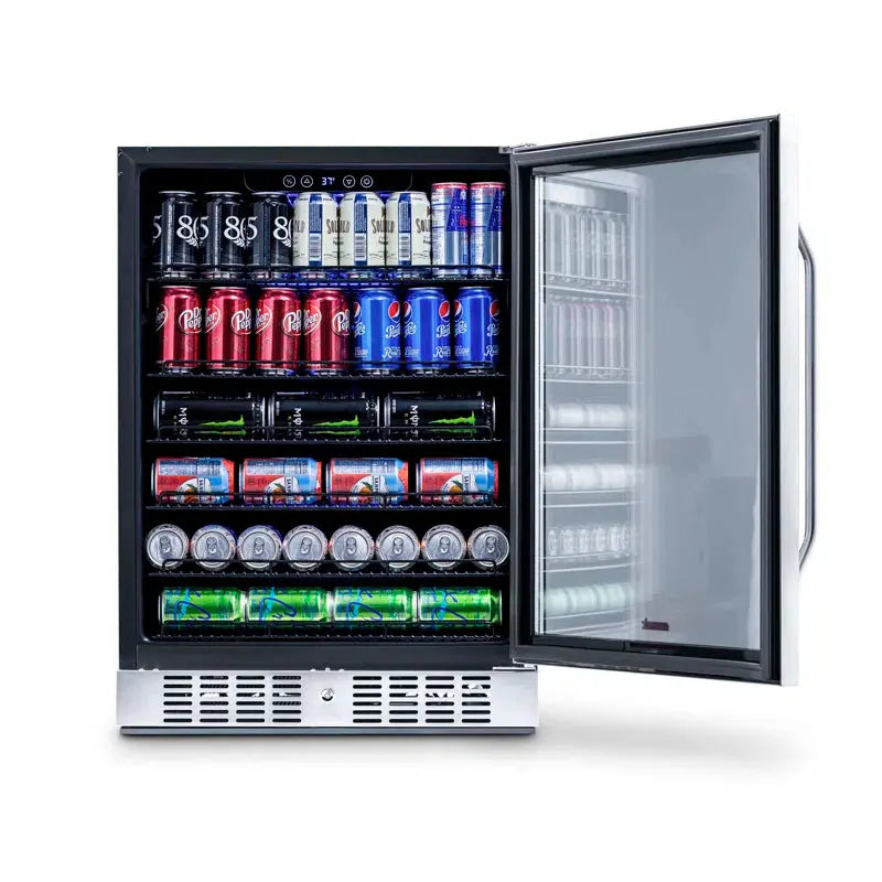 Newair Built-In 177 Can Beverage Fridge in Stainless Steel | Fridge.com