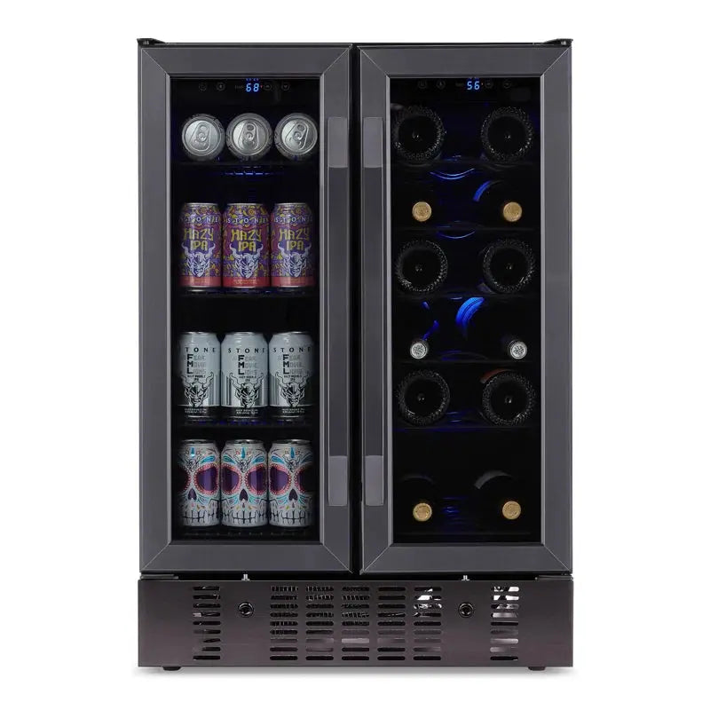 Newair Built-In Dual Zone 18 Bottle and 58 Can Wine and Beverage Refrigerator | Fridge.com