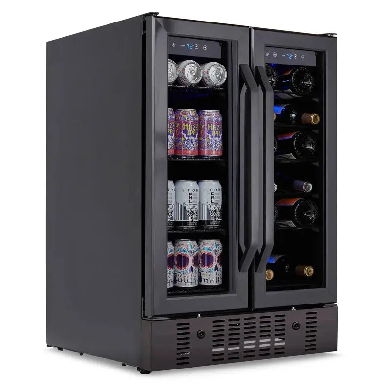 Newair Built-In Dual Zone 18 Bottle and 58 Can Wine and Beverage Refrigerator | Fridge.com