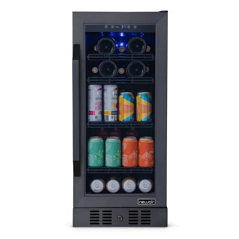 Newair Flipshelf 15" 80 Can or 33 Bottle, Built-In or Freestanding Wine and Beverage Fridge | Fridge.com