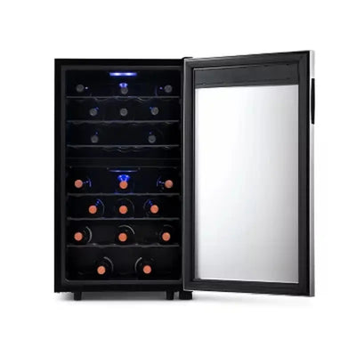 Newair Freestanding 43-Bottle Dual Zone Compressor Wine Fridge in Stainless Steel | Fridge.com