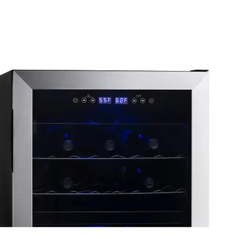 Newair Freestanding 43-Bottle Dual Zone Compressor Wine Fridge in Stainless Steel | Fridge.com