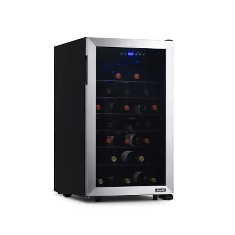 Newair Freestanding 50-Bottle Compressor Wine Fridge in Stainless Steel | Fridge.com