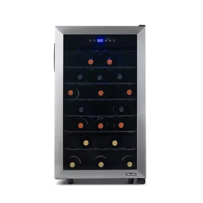 Newair Freestanding 50-Bottle Compressor Wine Fridge in Stainless Steel | Fridge.com