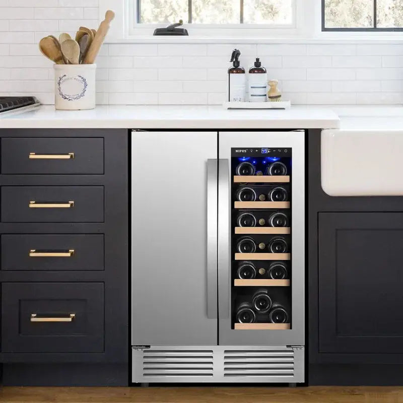 Nipus Classic Series 24" Dual Zone 18 Bottle and 57 Can Wine & Beverage Refrigerator Built-In and Freestanding | Fridge.com