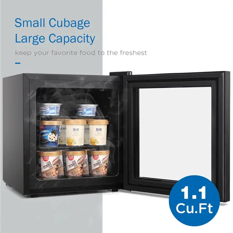 Northair 1.1 Cu Ft Mini Display Freezer with 2 Removable Shelves 7 Temperature Settings | Fridge.com