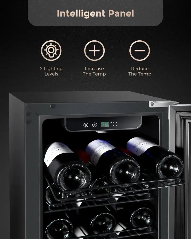 Northair 14.9'' 30 Bottle Single Zone Built-In Wine Refrigerator | Fridge.com