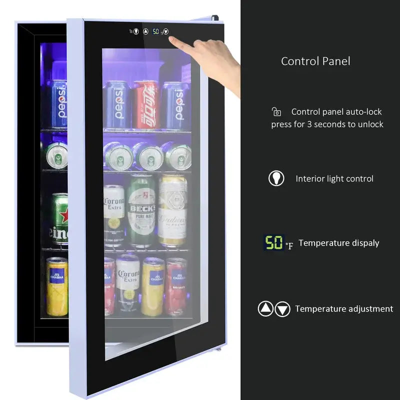 Northair 16.93'' 24 Bottle and 85 Can Single Zone Freestanding Wine & Beverage Refrigerator | Fridge.com