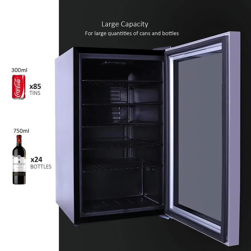 Northair 16.93'' 24 Bottle and 85 Can Single Zone Freestanding Wine & Beverage Refrigerator | Fridge.com