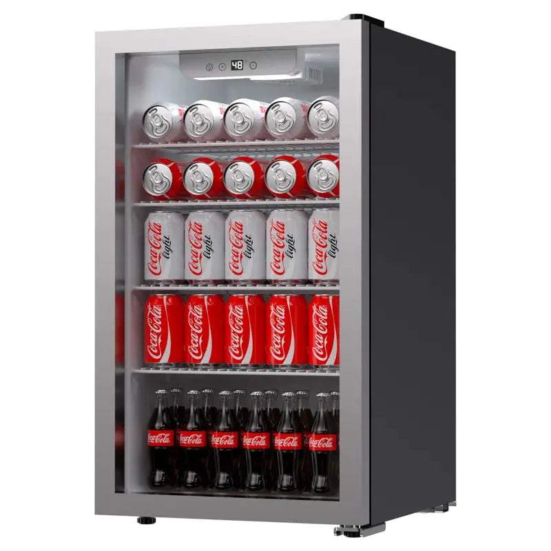 Northair 17.5'' 26 Bottle and 100 Can Single Zone Freestanding Wine & Beverage Refrigerator | Fridge.com