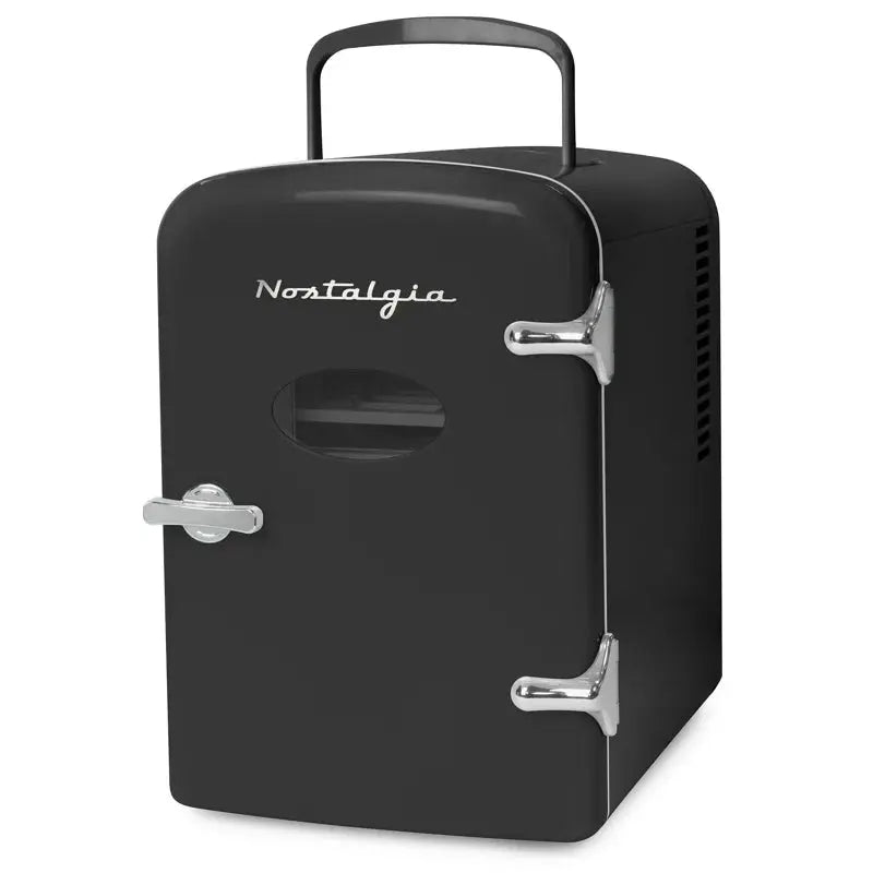 Nostalgia Retro 6-Can Personal Cooling and Heating Mini Refrigerator with Eraser Board | Fridge.com