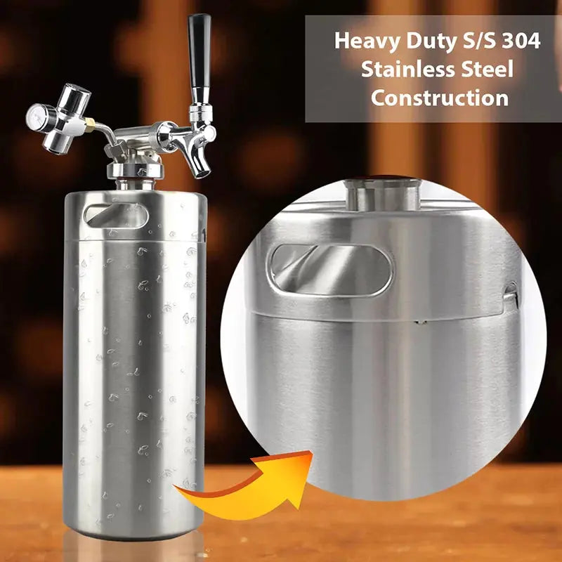 Nutrichef 0.176573 Cubic Feet Outdoor Single Tap Mini Keg Countertop Kegerator | Fridge.com