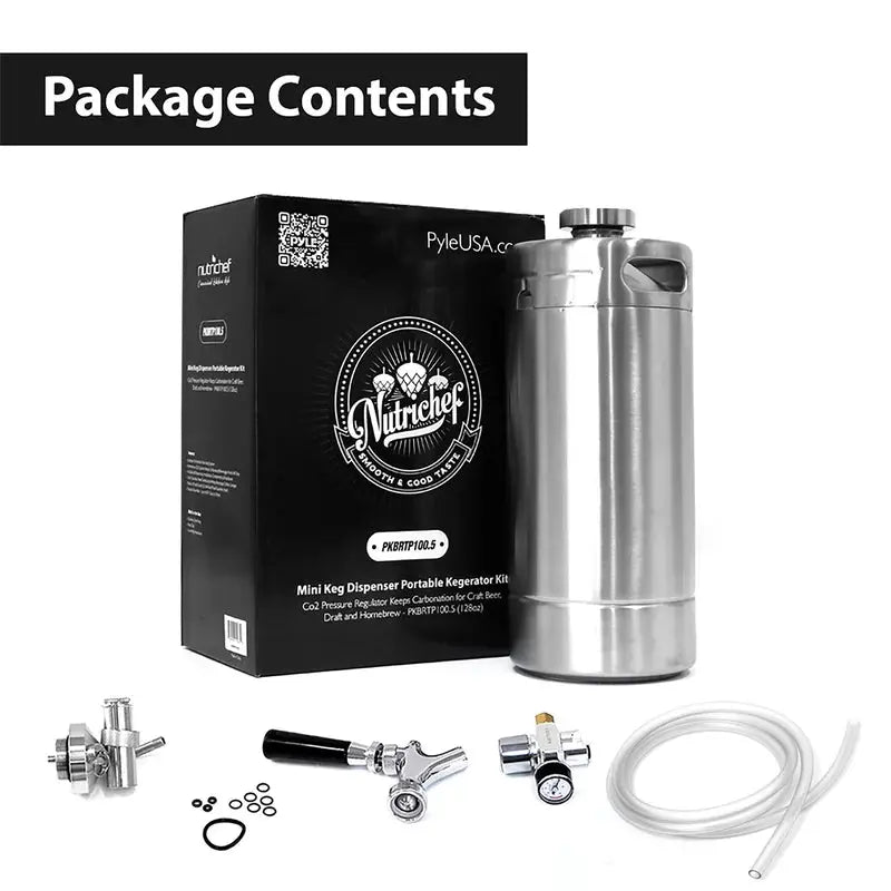 Nutrichef 0.176573 Cubic Feet Outdoor Single Tap Mini Keg Countertop Kegerator | Fridge.com