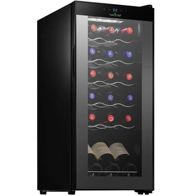 Nutrichef 13.06'' 18 Bottle Single Zone Freestanding Wine Refrigerator | Fridge.com