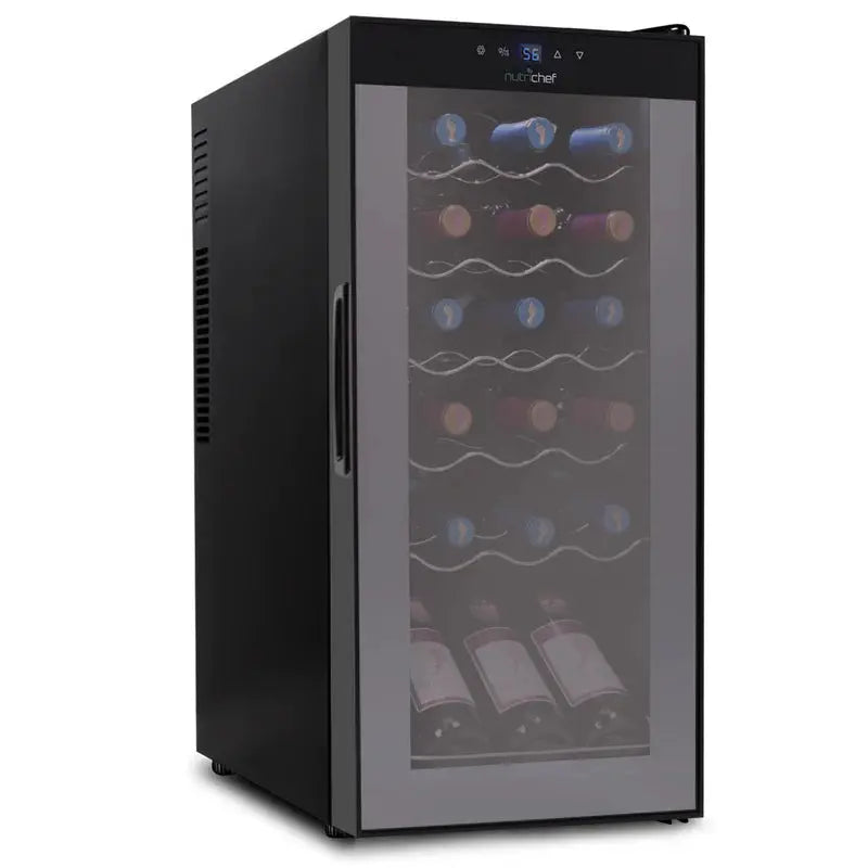 Nutrichef 13.06'' 18 Bottle Single Zone Freestanding Wine Refrigerator | Fridge.com