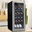 Nutrichef 18.9'' 18 Bottle Dual Zone Freestanding Wine Refrigerator | Fridge.com