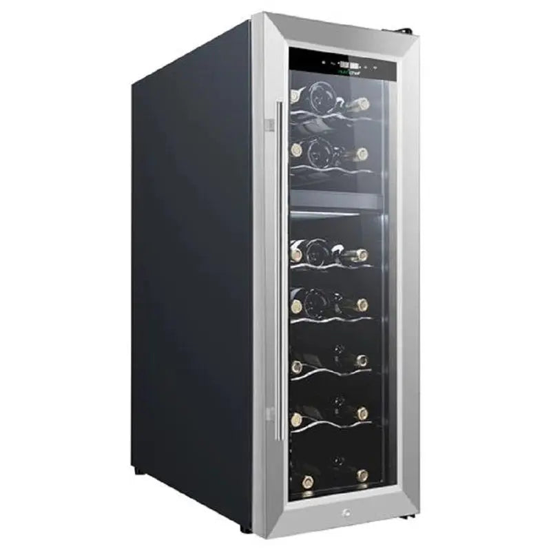 Nutrichef 32.68'' 18 Bottle and Can Dual Zone Freestanding Wine & Beverage Refrigerator | Fridge.com