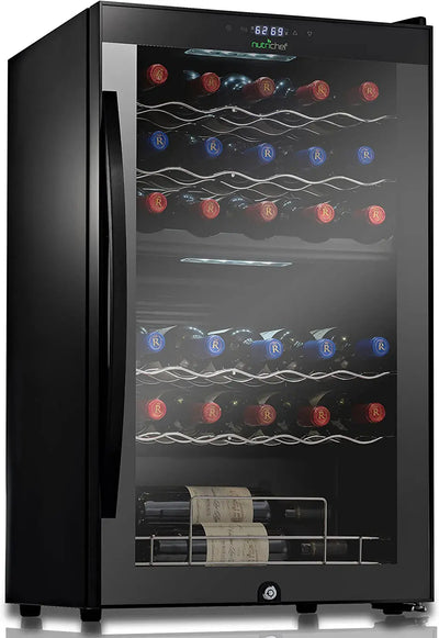 Nutrichef 33 Bottle Dual-Zone Refrigerator PKCWCDS335 | Fridge.com