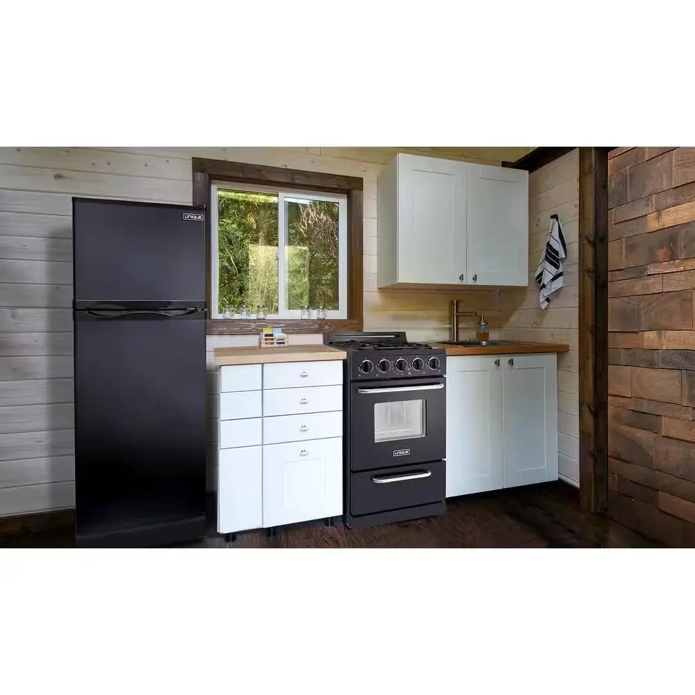 Off-Grid 23.5 In. 9.7 Cu. Ft. Propane Top Freezer Refrigerator in Black | Fridge.com