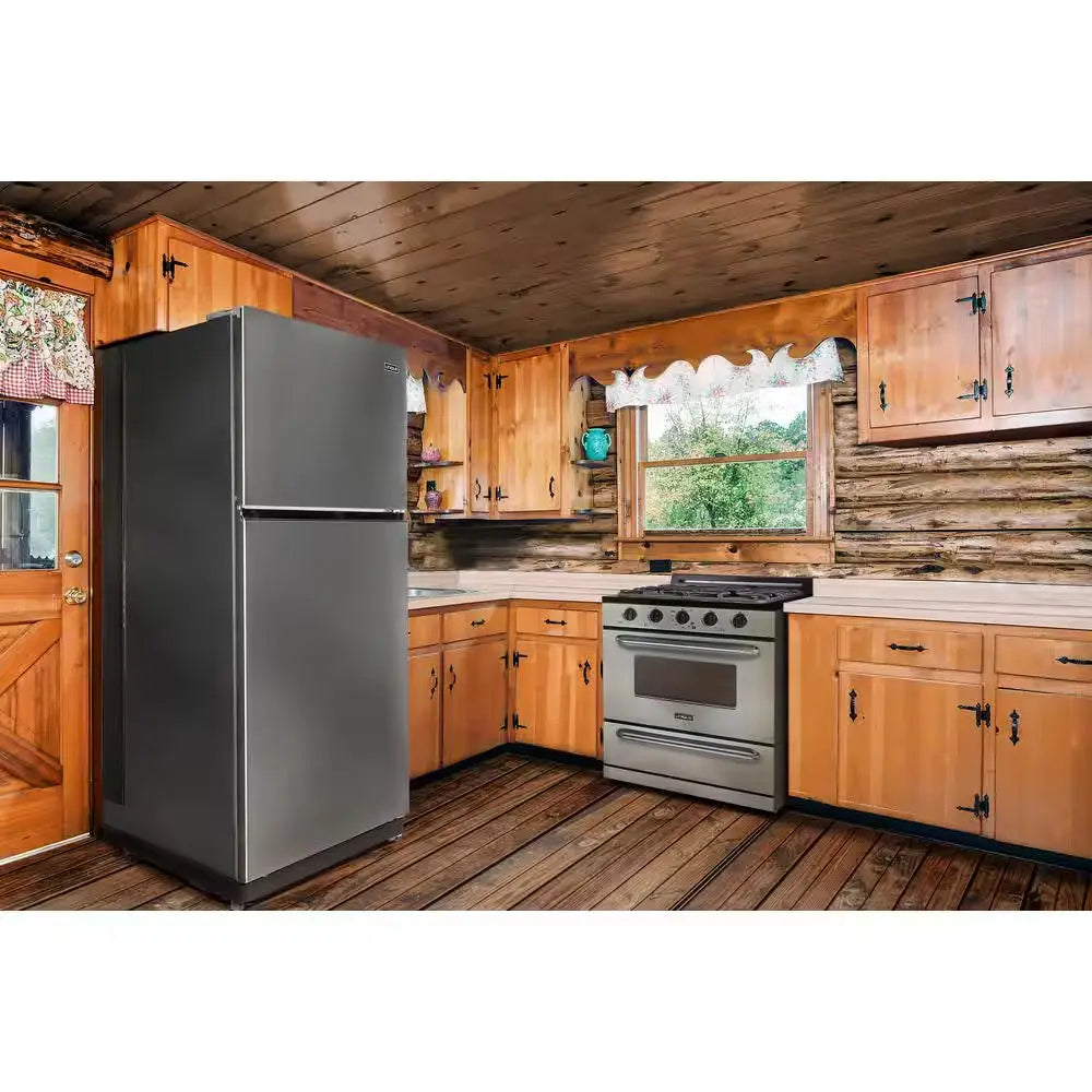 Off-Grid 34.6 In. 19 Cu. Ft. Propane Top Freezer Refrigerator in Stainless Steel | Fridge.com