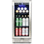 Built-In and Freestanding 15" Mini Beverage Refrigerator/Wine Cabinet, 120 Cans, 34-65F, Quiet, Adjustable Shelves, LED Lighting, ETL , Touch Controls, Defrost, Double Glass Door, Kitchen/Bar /Office | Fridge.com