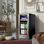 Built-In and Freestanding 15" Mini Beverage Refrigerator/Wine Cabinet, 120 Cans, 34-65F, Quiet, Adjustable Shelves, LED Lighting, ETL , Touch Controls, Defrost, Double Glass Door, Kitchen/Bar /Office | Fridge.com