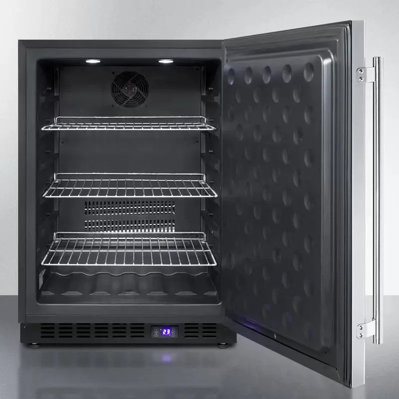 Outdoor Refrigeration 4.72 Cubic Feet Frost-Free Undercounter Upright Freezer with Adjustable Temperature Controls and LED Light | Fridge.com