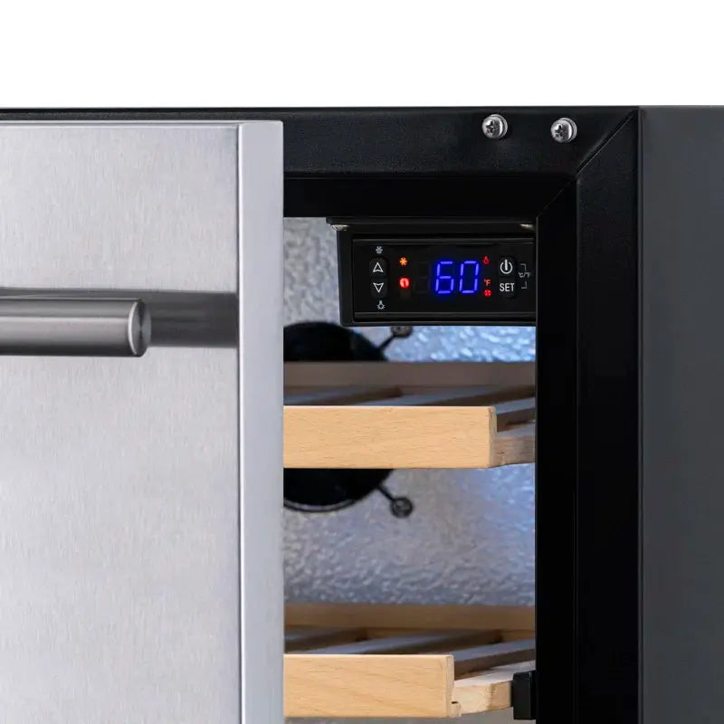 Newair 24" Built-In 20 Bottle and 80 Can Dual Drawer Indoor/Outdoor Wine and Beverage Fridge | Fridge.com