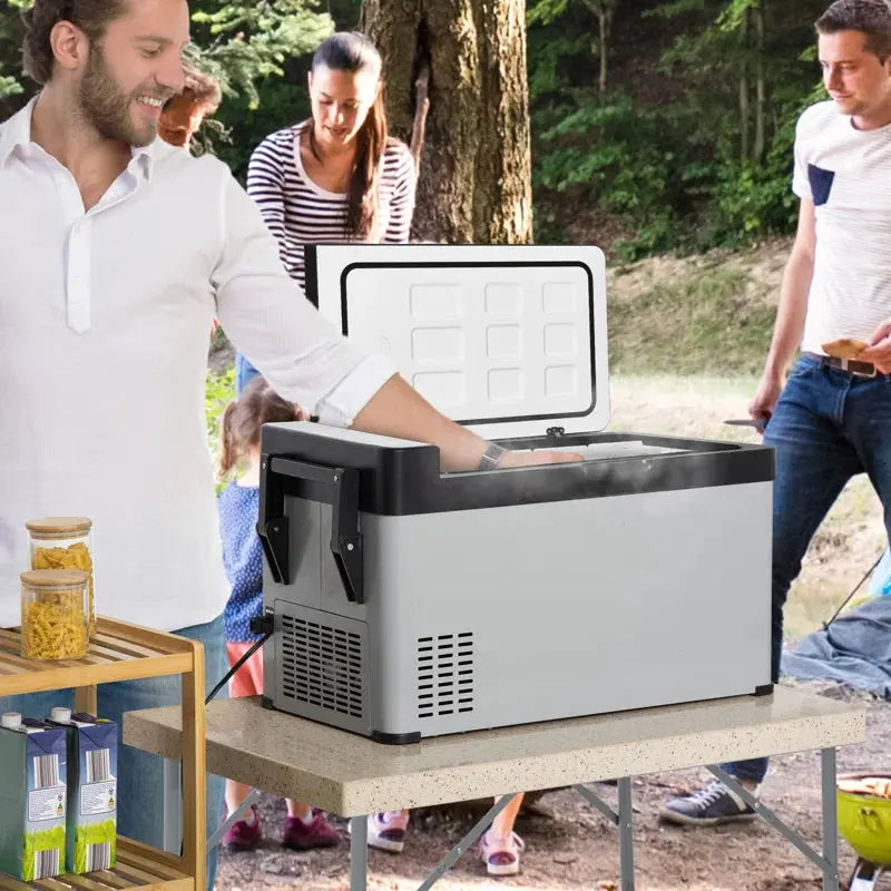 Outsunny 1.68 Cubic Feet Portable Freestanding Mini Fridge with Freezer | Fridge.com