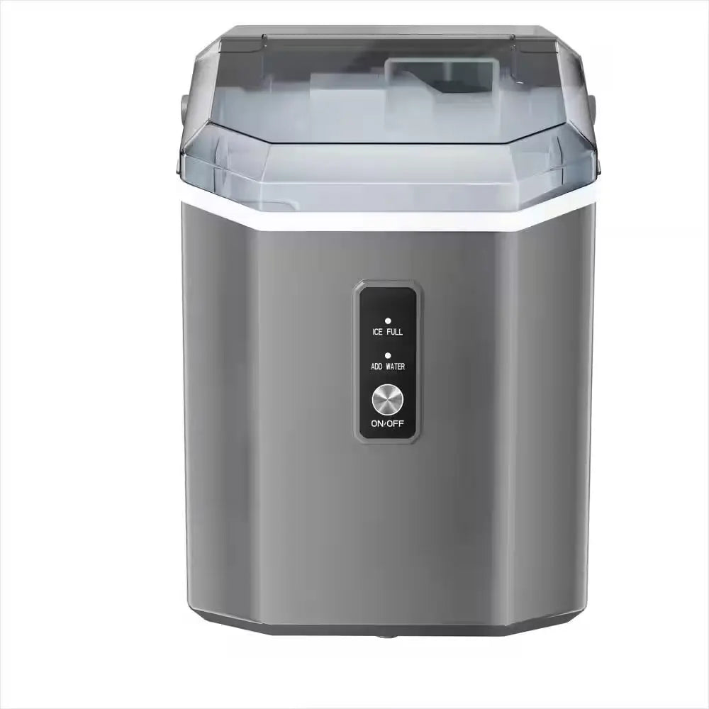 8.66 In. 33 Lbs. Portable Countertop Nugget/Pebble Ice Maker in Black | Fridge.com