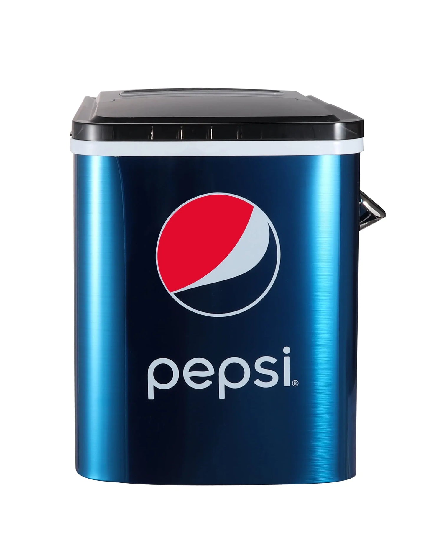 Pepsi 26 Lbs. Stainless Steel Ice Maker, Built in Bottle Opener - Blue | Fridge.com