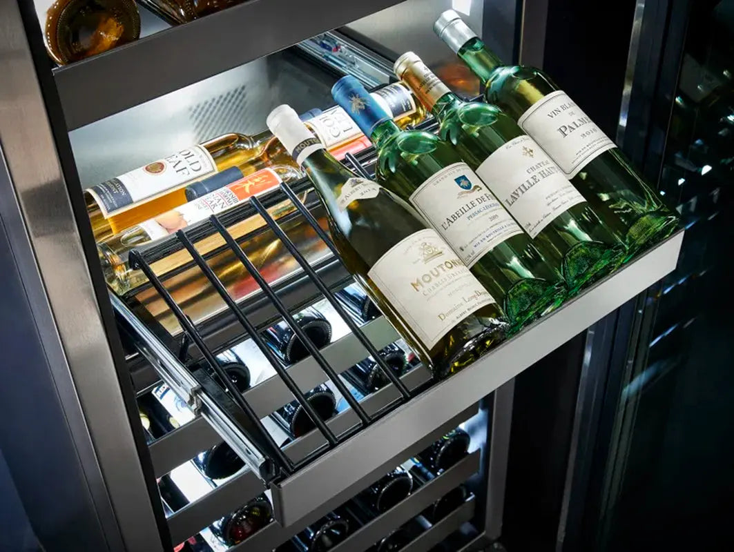 Perlick 23.75'' 86 Bottle Dual Zone Wine Refrigerator | Fridge.com