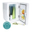 Personal Chiller 6L Mini Fridge Beauty & Skincare Refrigerator, Glass Door, White, 10.6"X11.7"X7.7" | Fridge.com