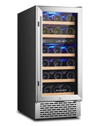 Plotanis 15'' 28 Bottle Dual Zone Wine Refrigerator | Fridge.com