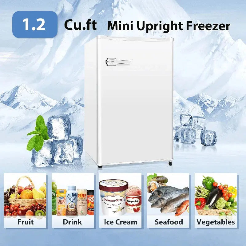 Portable 2.3 Cubic Feet Frost-Free Upright Freezer with Adjustable Temperature Controls | Fridge.com