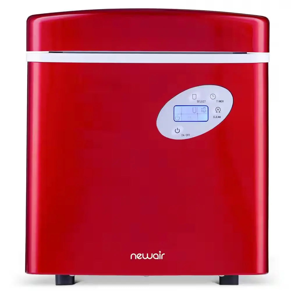 Portable 50 Lb. of Ice a Day Countertop Ice Maker BPA Free Parts with 3 Ice Sizes and Easy to Clean - Red | Fridge.com