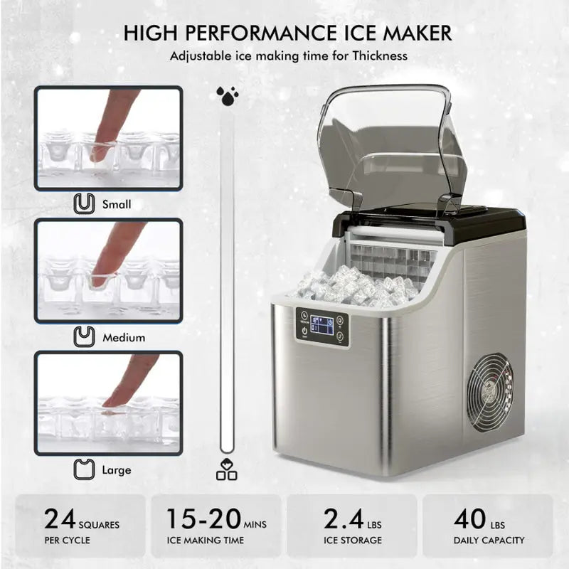 Portable Countertop Ice Maker with Ice Scoop and Basket | Fridge.com