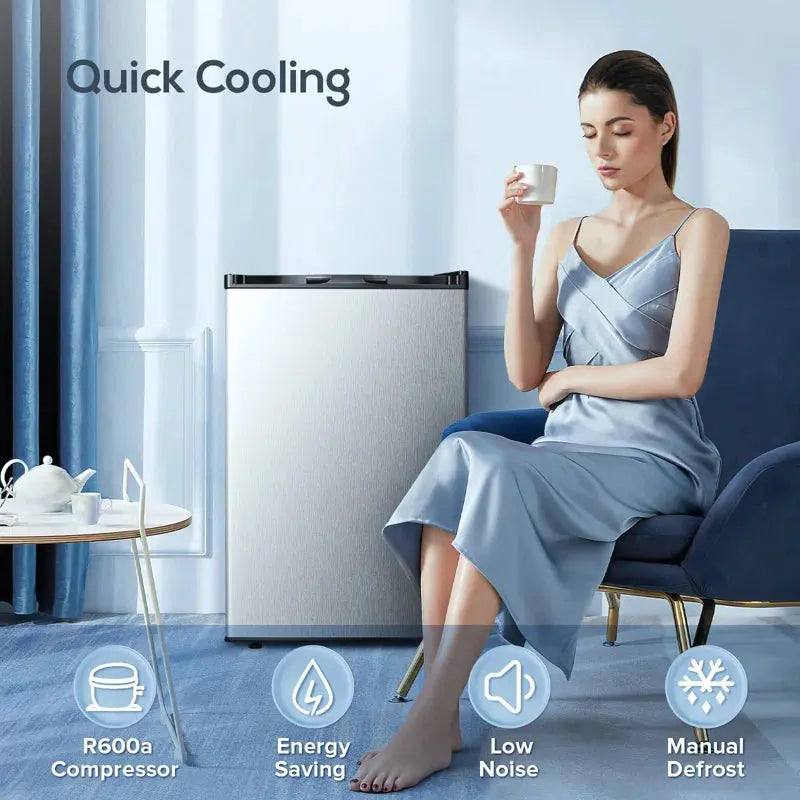 Portable Upright Freezer with Adjustable Temperature Controls, for Home Kitchen Office Apartment | Fridge.com