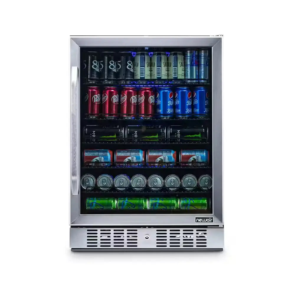 24 In. 177 (12 Oz) Can Built-In Beverage Cooler Fridge W/ Precision Temp. Controls, Adjustable Shelves - Stainless Steel | Fridge.com