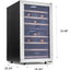 Premium Levella 18.9'' 43 Bottle Dual Zone Freestanding Wine Refrigerator | Fridge.com