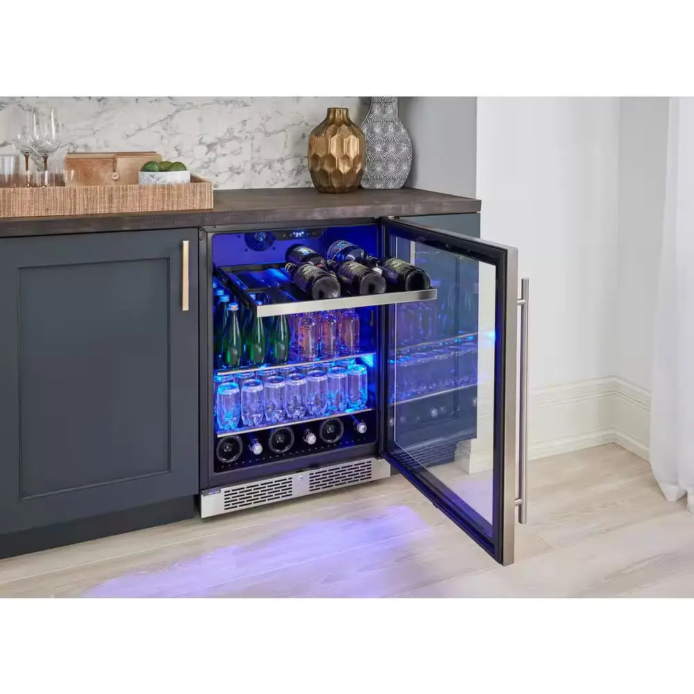 Presrv 24 In. 7-Bottle Wine and 112-Can Single Zone Beverage Cooler | Fridge.com