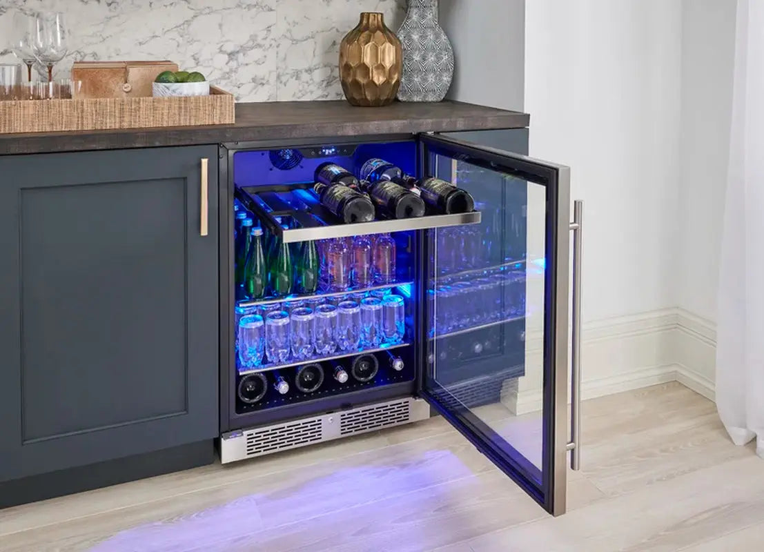 Presrv 24" 112 Cans (12 Oz.) Convertible ADA Beverage Refrigerator with Wine Storage | Fridge.com