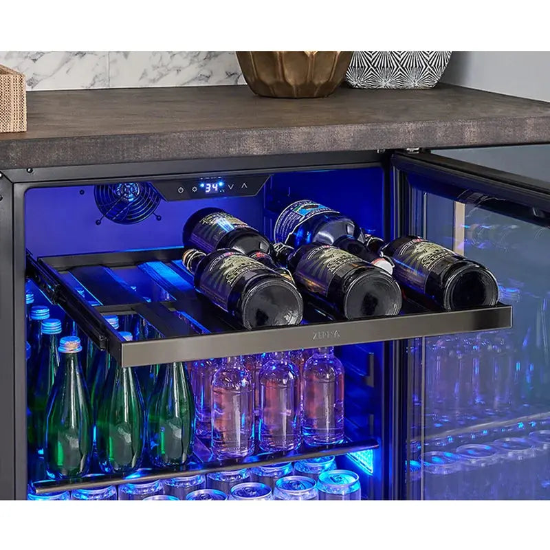 Presrv 24" 112 Cans (12 Oz.) Convertible Beverage Refrigerator with Wine Storage | Fridge.com