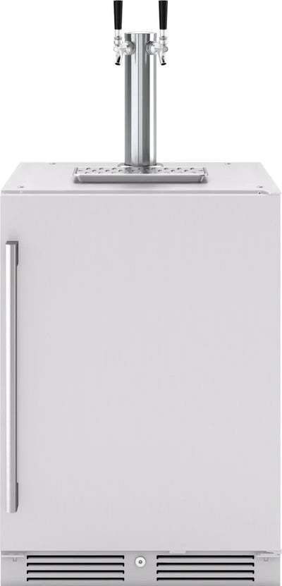 Presrv 5.6 Cu. Ft. Convertible Outdoor Beer Kegerator in Stainless Steel with Double Tap and 107-Can Beverage Storage | Fridge.com