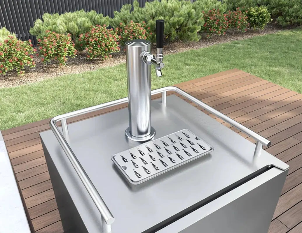 Presrv 5.6 Cu. Ft. Convertible Outdoor Beer Kegerator in Stainless Steel with Single Tap and 107-Can Beverage Storage | Fridge.com